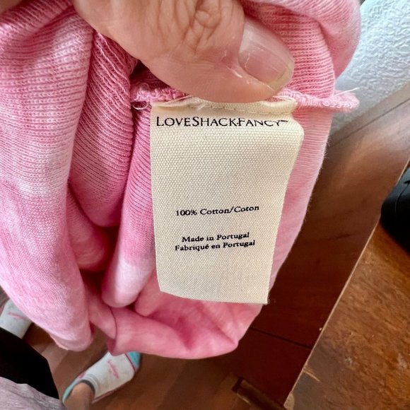 LoveShackFancy Citra Millenial Pink Hand Dye Midi Dress Women's Size Medium M - Picture 7 of 8